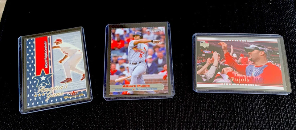 ALBERT PUJOLS ROOKIE 2002 LOT Si for Kids Weak Corner Fleer 2007 Upper Deck RARE - Image 1 of 3