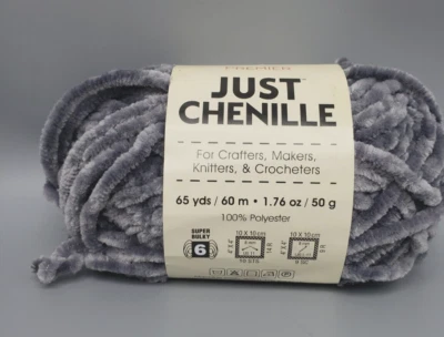 Hilo gris chenilla Premier Just gris 65 yardas súper suave 100 % poliéster Foto 1 de 3