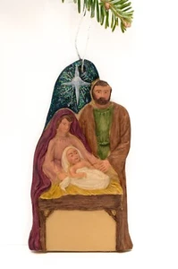 Adorno de Belén Personalizado, Escena de Pesebre Adorno de Navidad Resina Hecho a Mano - Imagen 1 de 2