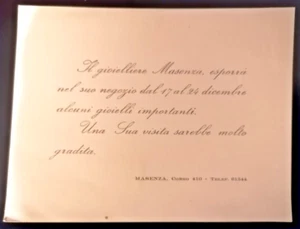 ANNI '50 GIOIELLI D'ARTISTA AFRO MIRKO CANNILLA CAPOGROSSI INVITO MARIO MASENZA - Picture 1 of 1