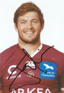 UNION BORDEAUX BEGLES RUGBY: JANDRE MARAIS SIGNED 6x4 PORTRAIT PHOTO+COA - Picture 1 of 1
