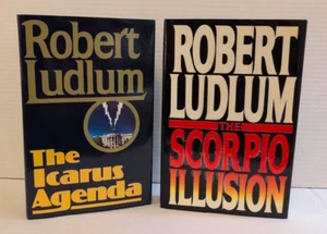The Icarus Agenda & Scorpio Illusion Robert Ludlum First Ed. First Printing HC - Picture 1 of 10