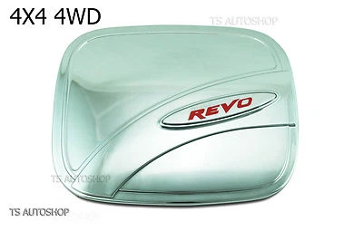 Cubierta de puerta de tanque de combustible de aceite cromado para Toyota Hilux Revo 4x4 Sr5 M70 M80 2016 Foto 1 de 4