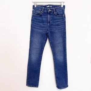 Old Navy Boys Denim Flex Skinny Adjustable Dark Wash Jeans Kids Play Blue 14 - Picture 1 of 7