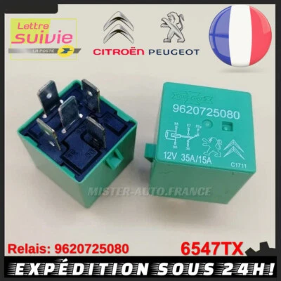 Citroen Peugeot 12V 35A Cooling Radiator Fan Relay REF 6547TX - Image 1 of 3