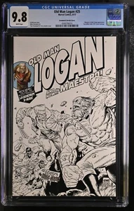 OLD MAN LOGAN #25 (2017) 9.8 Grummet Sketch Cover Hulk 181 homage* CGC like cbcs - Picture 1 of 3