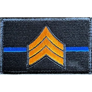 Thin Blue Line Sgt Gray Patch - Picture 1 of 1