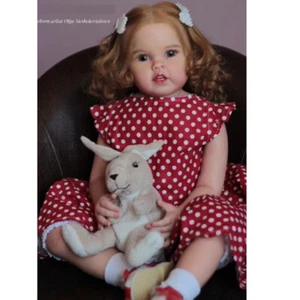 Bambola rinascimentale 30" finita bambina gialla lunga capelli ricci radicata regalo - Foto 1 di 4