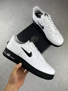 NIKE AIR FORCE 1 JEWEL MEN'S MULTI SIZE SHOES HQ3826 100 White/Black NEW - Picture 1 of 6