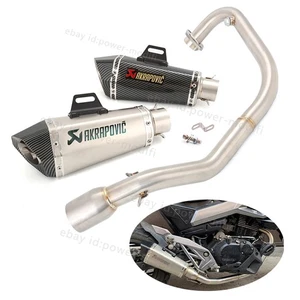 51MM For CFMOTO ST125 Full Exhaust System Header Pipe Slip On Black Muffler Tips - Picture 1 of 10