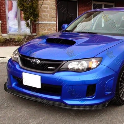 FIT 2011-2014 SUBARU WRX STI 3PCS CARBON LOOK FRONT BUMPER BODY SPOLIER LIP - Image 1 of 4