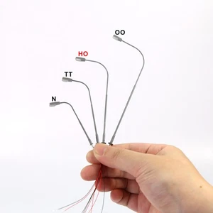 5pcs Model Trains OO HO TT N Scale Metal LED Lamp Street Lights free Resistor - Picture 1 of 15