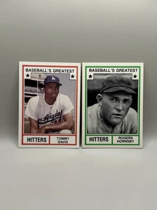 Tommy Davis #13 Rogers Hornsby #15 1987 TCMA 1982 Greatest Hitters EX - Picture 1 of 5