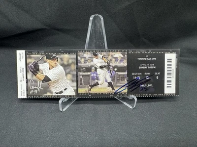 Boleto de debut firmado con autógrafo por Gleyber Torres 22/04/2018 NY Yankees Tigers Foto 1 de 3