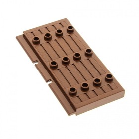 1x Lego Door Palisade Leaf 1x5x7 Brown Thick Gate Wing Castle 7036 4186587 30223