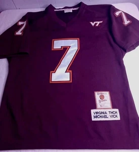 Vintage Gridiron Greats Virginia Tech Michael Vick Stitched Jersey #7 Gr. 48 XL - Bild 1 von 7