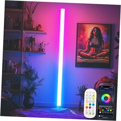 Lámpara de pie de esquina ICRGB, lámpara de pie hágalo usted mismo con sincronización de música y paquete de 1 de 16 millones Foto 1 de 4