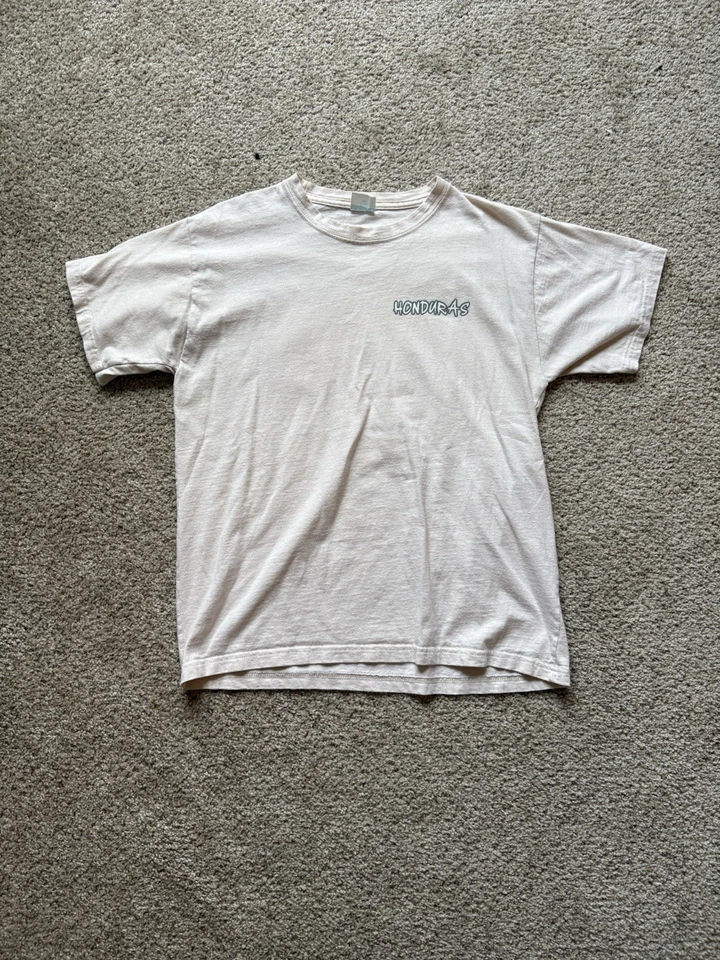 Honduras Vintage Driving Rules T-Shirt White, Medium - Image 1 of 3
