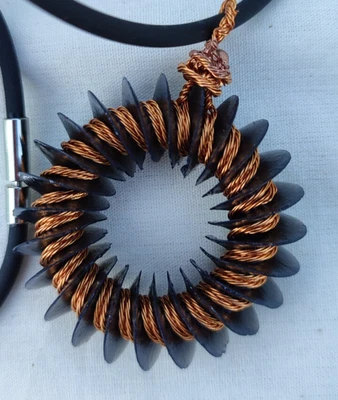 24 Spiral Torus Active Resonance Coil, Orgone Torsion Fields Generator Necklace