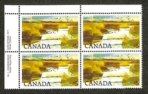 CANADA - SCOTT 937 -VFNH -  UL PLATE BLOCK - PLATE 1 - NATIONAL PARKS - 1983 - Picture 1 of 1