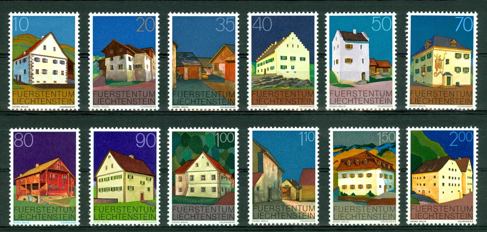 Liechtenstein 1978, Houses, Architectural, SC# 638-649, MNH 366 - Image 1 of 1