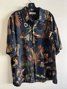 Camisa TOMMY BAHAMA Estampado Tropical Seda Talla L - Imagen 1 de 6