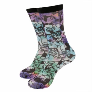 NWT! Disney Parks Mickey Mouse And Pluto - Purple Blue Black Crew Socks Adults - Picture 1 of 6