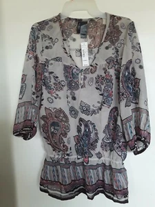 Bisou Bisou Schößchen Top Bluse Gr. XS NEU - Bild 1 von 3