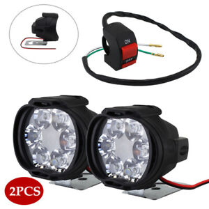 Car 12V LED Spot Light Headlight Fog Driving Lamp Motorcycles Offroad ATV Switch
