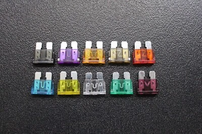 500 PK 50 EACH ATC FUSES AMP ATO FUSE BLADE STYLE CAR BOAT AUTO VARIETY - Image 1 of 4