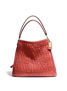 COACH Madison Phoebe Gathered Leather Shoulder Bag Beautiful Color - Picture 1 of 4