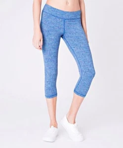 Ivivvia By Lululemon Blue Rhythmic Crop Leggings Size 10 - Picture 1 of 6