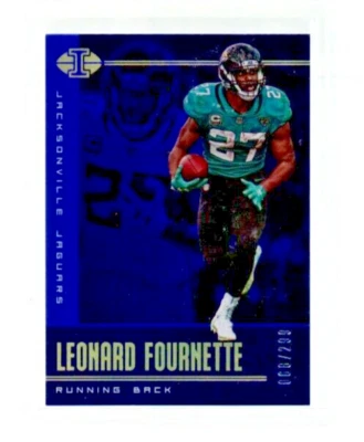 2019 Panini Illusions #16 Leonard Fournette Trophy Collection Blue SP #/299 - Image 1 of 2