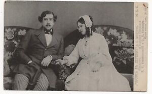 Russian Postcard Actor Producer Stanislavsky with Knipper wife of Czechoslovak