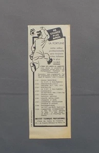 PUB PUBLICITE ANCIENNE ADVERT CLIPPING 130517/ L'ECOLE DES CADRES DE L INDUSTRIE - Picture 1 of 1