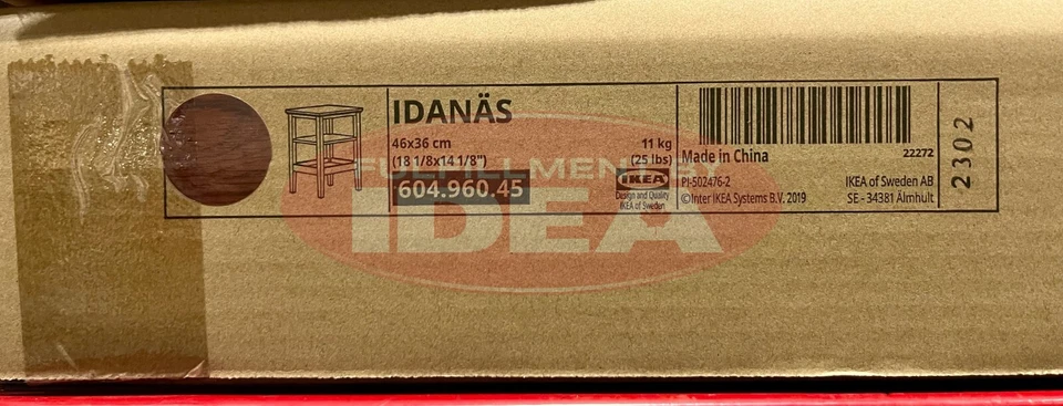 Nueva Mesa Auxiliar IKEA IDANAS Marrón 46x36 cm (18 1/8x14 1/8") 604.960.45 Foto 1 de 1