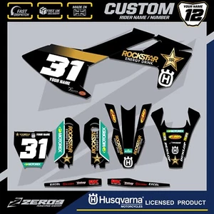 HUSQVARNA 85 MOTOCROSS GRAPHICS PERSONALIZADO MX KIT TC 85 ROCKSTAR 22 - Imagen 1 de 7