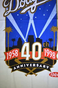 Toalla de playa de béisbol MLB Majors Los Angeles Dodgers 40 aniversario - Imagen 1 de 6
