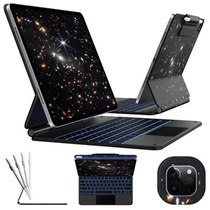Typecase Edge Magnetic Keyboard Case for iPad Pro 12.9 3/4/5/6th Gen, Black - Picture 1 of 9