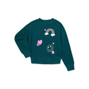 Wonder Nation Hoodie Girls Size M( 7-8 )Green Cotton Fashion Fleece Pullover - Picture 1 of 2