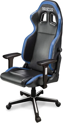 SPARCO 00998NRAZ SEDIA POLTRONA UFFICIO "ICON" COLORE NERO/BLU - Immagine 1 di 2