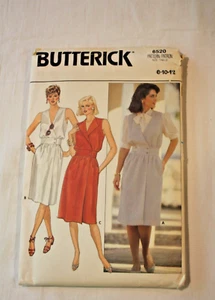 Butterick 6520 Vintage 1980er Misses Sommerkleid Muster Größe 8-12 UNGESCHNITTEN SEHR GUTER ZUSTAND - Bild 1 von 4