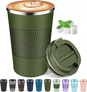Coffee Travel Mug 12Oz Insulated Coffee Mug with Lid Portable Spill-Proof Coffee - Picture 1 of 12