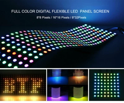 WS2812B ws2815 RGBic Led Digital Panel Matrix Display Screen Addressabl​e 5V 12V - Bild 1 von 4