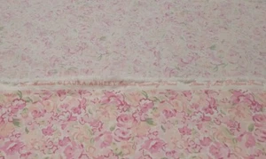 Authentic Laura Ashley Vintage Fabric English Country Pink Floral 2 Yards - Picture 1 of 3