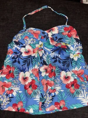 Женский топ-бикини танкини с цветочным принтом Catalina только тропический с ремешками 16 Вт - Изображение 1 из 4