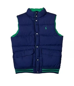Polo Ralph Lauren Reversible Puffer Vest Blue Green Boy’s Size L - Picture 1 of 5