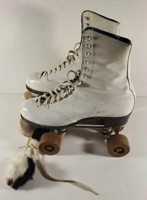 De Colección Patines Betty Lytle Hyde Chicago Roller Skate Co. Blanco Mujer 8 Foto 1 de 4