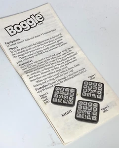 Boggle Word Game Replacement Pieces- Instructions Only - Made in USA - Picture 1 of 3