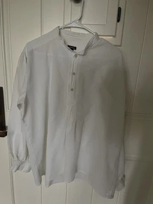 J.Peterman White Poet’s Shirt Large - Image 1 of 4